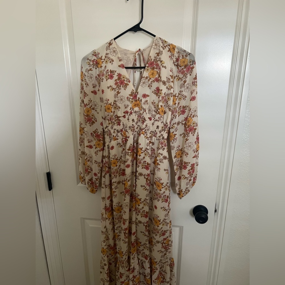 Long sleeve floral dress